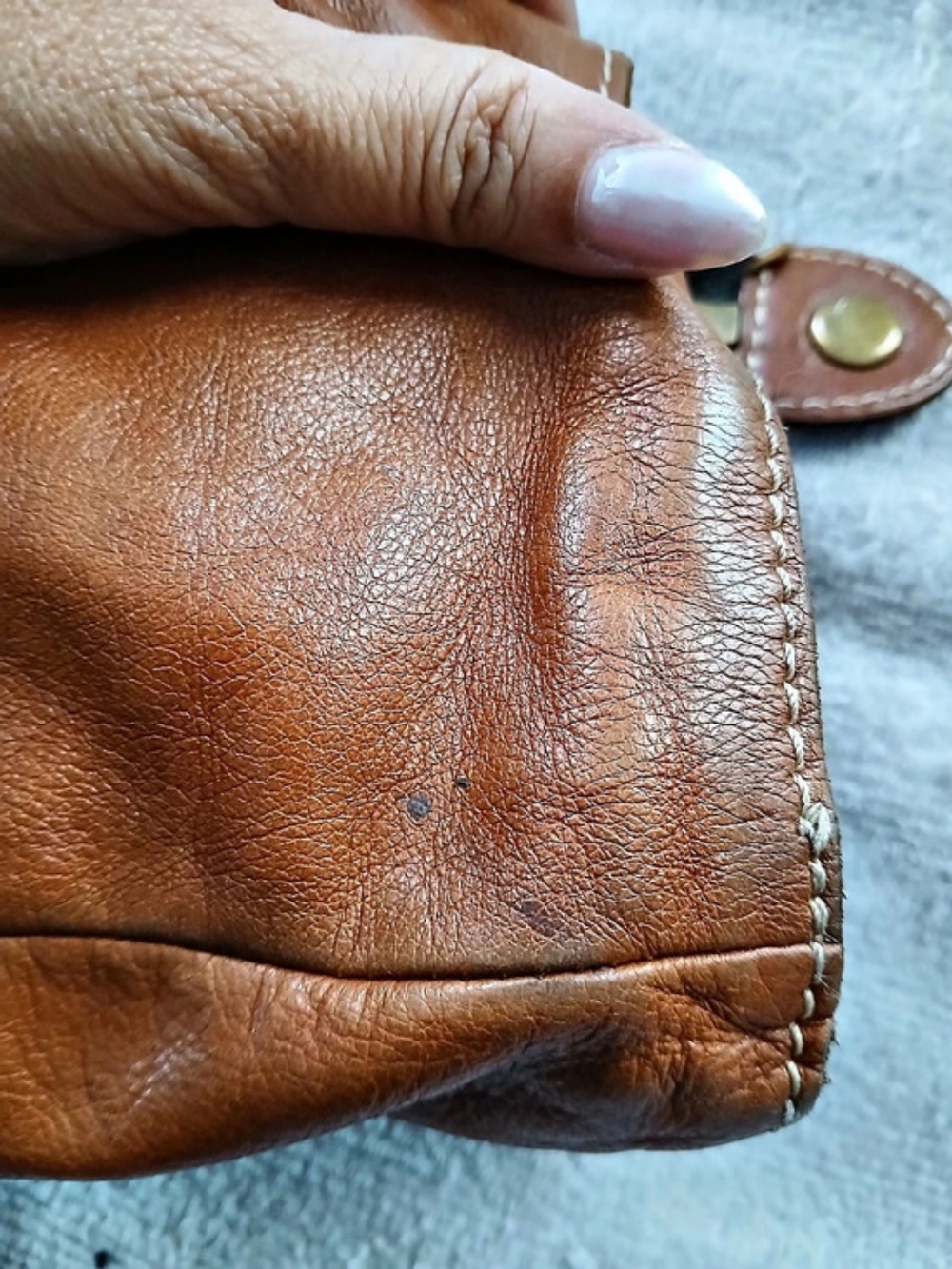 Patricia Nash Studded Brown Leather Hobo - Picture 12 of 16